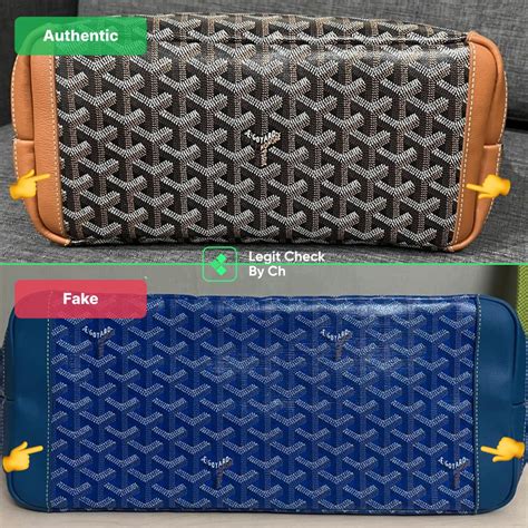 difference between real and fake goyard bag|how to identify a goyard handbag.